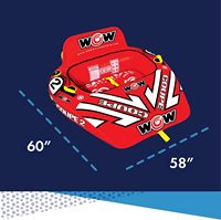 Bateau gonflable PVC pour 2 personnes, tractable, pour sports nautiques, lacs, rivières, océan, ski nautique