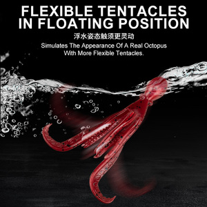 Señuelo Blando Biónico Luminoso UV TEASER HK037 de 10cm y <span class=keywords><strong>5g</strong></span> para Pesca de Calamar y Pulpo, Asistente Artificial de TPE, Señuelo de Plástico Blando de Pulpo - Product Image 3