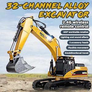 YT <span class=keywords><strong>HUINA</strong></span> Mise à niveau 580 1580 1/14 Excavatrice RC en métal, véhicule d'ingénierie, grappin à billes électrique, grappin rotatif à 360° <span class=keywords><strong>V4</strong></span> - Product Image 2