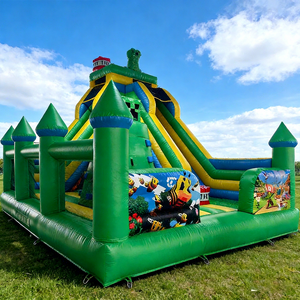 Château gonflable commercial personnalisable avec toboggan, mur d'escalade, aire de jeux interactive, location et vente - Product Image 1