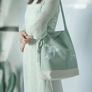 Borsa quadrata con motivo floreale in cotone stile antico con ricamo da donna a tracolla piccola borsa quadrata - Product Image 2