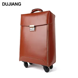 High Quality 20-Inch Boarding Box Universal Leather Wheel Luggage Spinner Unisex Business Leisure Suitcase Both Business