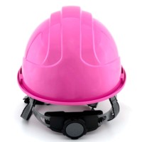 Casque de sécurité industriel certifié CE EN397, en ABS rose de qualité supérieure, ventilé, avec visière intégrée sur les lunettes