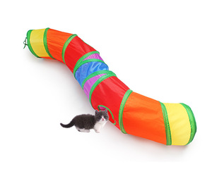 Manufacturers Pet Supplies <b>Cat</b> Rainbow <b>Tunnel</b> <b>Cat</b> Toy Drill Barrel Channel Foldable <b>Cat</b> <b>Tunnel</b> - Product Image 4