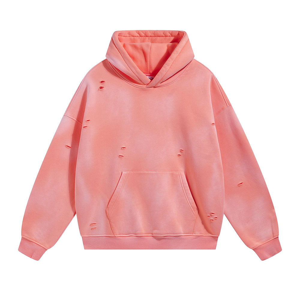Orange pink Spray Paint Hoodie