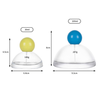 Nouveau flacon de parfum en verre transparent semi-circulaire de 30 ml, flacon pulvérisateur en verre à fond épais avec boîte d'emballage personnalisée et sac cadeau
