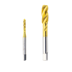 Grifo de máquina de ranura de flauta en espiral de acero inoxidable de cobalto, recubierto de titanio para roscar varillas de acero - Product Image 1