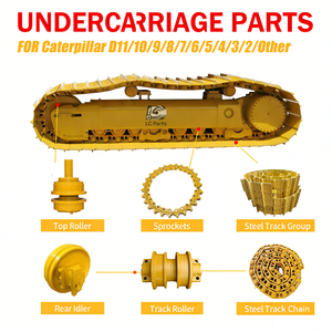 قطع غيار الهيكل السفلي للبلدوزر CAT D10/D9/D8/D7: بكرة علوية، بكرة سفلية، ترس، مجموعة وصلات المسار لكاتربيلر - Product Image 2