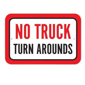 Vente directe d'usine modèle personnalisé pas de camion <span class=keywords><strong>avis</strong></span> de retournement panneau de sécurité plaque de signalisation en aluminium - Product Image 6