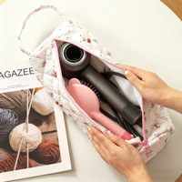 Nouvelle pochette de rangement matelassée enroulable pour fer à friser et lisseur, sac cosmétique multifonctionnel portable, sacs pour sèche-cheveux portatifs
