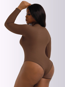 Body <span class=keywords><strong>Modellante</strong></span> Contenitivo Donna a Maniche Lunghe con Collo Alto, Invisibile, Traspirante e Senza Cuciture - Product Image 5