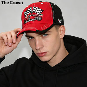 Gorra de Béisbol Estructurada de 6 Paneles con Logotipo Personalizado, Venta al Por Mayor, Bordado de Coche de Carreras, Visera Desgastada, Gorra de Dos Tonos, Fabricante - Product Image 3