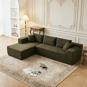 Ensemble de canapés modernes en tissu 2026 pour salon, canapé modulaire incurvé d'angle compressé, style <span class=keywords><strong>Cloud</strong></span> Couches - Product Image 1