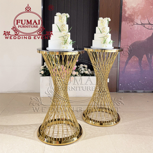 Mesas de Bar Elegantes de Acero Inoxidable Dorado para Fiestas al Aire Libre y Bodas - Product Image 4