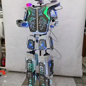 Robot de Escenario Luminoso Portátil con Sombrero de <span class=keywords><strong>Vaquero</strong></span>, Mecha Láser LED RGB con Patrón Hueco para Bares, Desfiles, Eventos Comerciales y Actuaciones en Vivo - Product Image 2