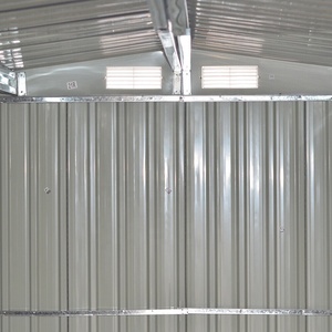 10x8 đỉnh mái thời tiết kháng Kim Loại Lớn Vườn log lưu trữ nhà kho với mở rộng củi log cửa hàng - Product Image 5