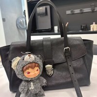 Sac à main décontracté pour femme en cuir véritable haut de gamme, couleur unie, avec fermeture à cadenas, forme carrée, double anse