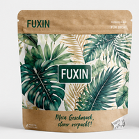 Sachets en papier kraft imprimés sur mesure avec fermeture à glissière thermoscellable, résistants à l'humidité, emballage premium