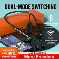 Écouteurs de monitoring numériques sans fil E9, transmetteur 2.4G, casque de streaming en direct un-à-n, audio à faible latence, affichage LED