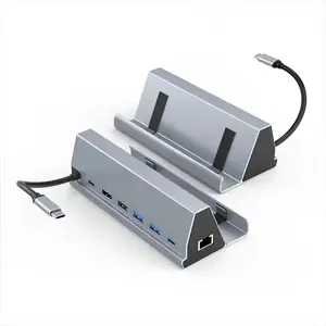USB HUB כדי HD MI 4K Thunderbolt 3 2 USB 3.0 Mulit עבור Macbook Pro וה-macbook Air usb c רכזת 6 ב 1 מתאם HD MI