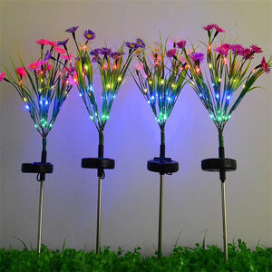 Luces de flor de Camelia para decoración de camino de Patio, lámpara Solar de simulación de paisaje de primavera, plantas de noche - Product Image 2