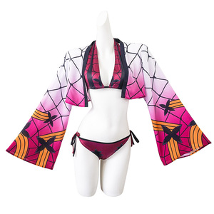 Costume da Bagno Sexy Cosplay <span class=keywords><strong>Anime</strong></span> Arc Daki <span class=keywords><strong>Kimetsu</strong></span> <span class=keywords><strong>No</strong></span> Yaiba, Set Bikini con Copricostume, Costume da Bagno in 3 Pezzi per Halloween - Product Image 5