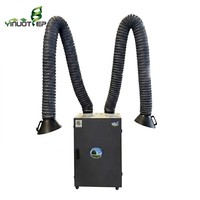 Purificateur de fumée de soudage à double bras 2,2 kW à deux postes, purificateur d'air mobile