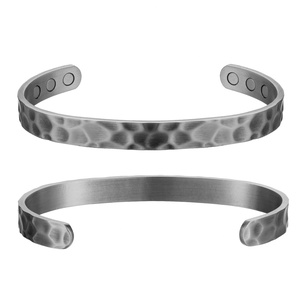 Bracelet magnétique ajustable en cuivre pur à 99,99 %, design géométrique tendance, pour soulager l'arthrite, unisexe, à porter au quotidien, idéal comme cadeau - Product Image 2