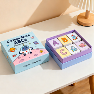 Set di Carte Flash Educative in Inglese per Bambini con Scatola di Carta, Giocattoli Educativi Montessori per Neonati e Bambini, Animali, Numeri, Alfabeto - Product Image 1