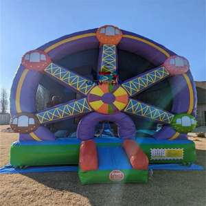 Maison gonflable de rebond de grande roue, grand château sautant coloré d'enfants avec la glissière, équipement de jeu extérieur de partie - Product Image 5