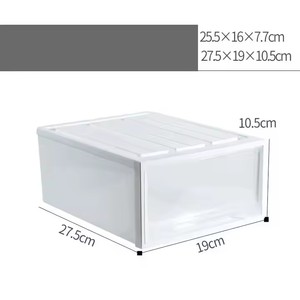 Armario apilable de plástico RTS, organizador de cajones de ropa interior, caja de almacenamiento de ropa de artículos diversos transparentes con corredera - Product Image 4