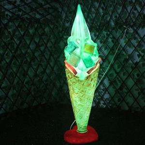 ไฟเรซิ่น LED แบบกำหนดเองอุปกรณ์ประกอบฉากไอศกรีมไฟเบอร์กลาสขนมหวานตกแต่งคริสต์มาส Motif Light ที่ไม่ซ้ำกัน - Product Image 4
