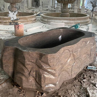 Baignoires extérieures autoportantes en pierre de marbre naturel à vendre