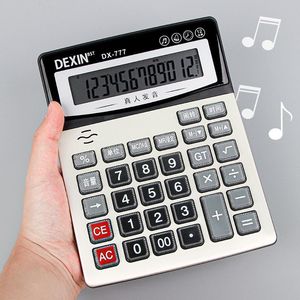 Dx 777 Voice Calculator 12 <b>Digits</b> Metal Panel Crystal Keys Alarm <b>Clock</b> Function - Product Image 2