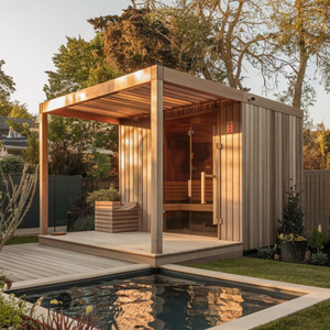 <span class=keywords><strong>Sauna</strong></span> extérieur électrique en bois massif de pruche <span class=keywords><strong>pour</strong></span> 4 personnes, le plus vendu, avec poêle et pierres, idéal <span class=keywords><strong>pour</strong></span> salle de sport/villa/parc - Product Image 5