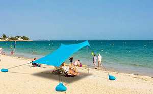 गर्म बिक्री पोर्टेबल वाटरप्रूफ नरम और लोचदार समुद्र तट आउटडोर शिविर सनस्क्रीन विंड प्रतिरोधी समुद्र तट तम्बू सूर्य आश्रय - Product Image 3