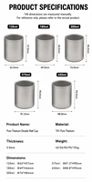Ensemble de tasses en titane à double paroi portables 180ml/300ml/375ml/450ml, tasse de camping compacte et légère, vaisselle de voyage facile à transporter