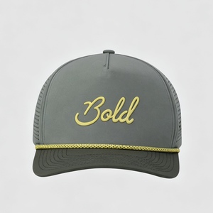 Gorra Trucker Personalizada de 5 Paneles con Perforaciones Láser, Logotipo Bordado con Cuerda, Cierre a Presión, para Golf, Béisbol y Deportes al Aire Libre - Product Image 1