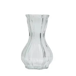 Hot Sale High Quality Machine Made Round Modern Tabletop Home Decoration Glass Flowers Vase