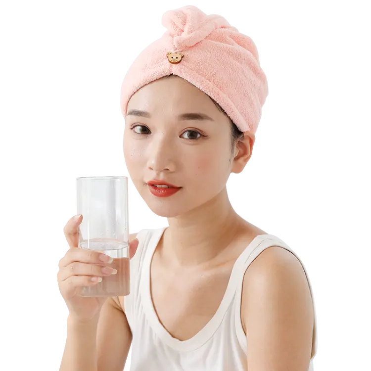 microfiber thickened turban absorbent coral fleece quick-drying women hair towel