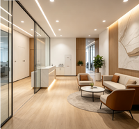 Conception d'intérieur personnalisée pour bureau au deuxième étage avec planification spatiale, aménagement de mobilier pour la direction et la R&D pour bâtiments d'entreprise