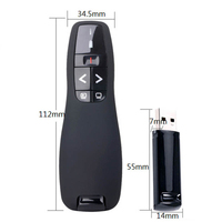 Presentador Inalámbrico PPT con Láser Rojo, Presentación PowerPoint, Láser Inalámbrico RF de 2.4GHz, Lápiz para Pasar Páginas, Control Remoto USB R400, Ratón