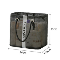 Sac de bain en filet grande capacité, panier de rangement portable à séchage rapide, pliable, pour salle de sport, natation, voyage