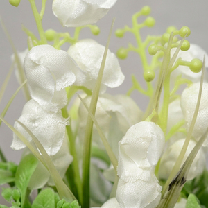 Composition de table en boule de mousse artificielle avec lys de la vallée, mini-plante portable, décoration d'intérieur, idée cadeau pour bureau - Product Image 2
