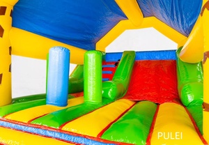 Château gonflable avec toboggan pour parc animalier, jeu de rebond préféré des enfants, trampoline multifonctionnel parent-enfant - Product Image 4