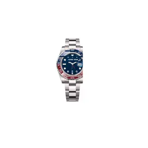 Lucky Star Ls Ro-Lex The Greenwich Type Classic Fashion Hoge Kwaliteit Blauw Kristal Heren Horloge Rl01