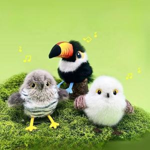 Realistic Plush Bird Pet Toy Squeaky Flapping Wings Interactive Cat Dog Toy - Product Image 3