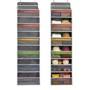 Custom Pack Over <b>Door</b> Organizer with 5 Large Pockets 10 Mesh Side Pockets 44 Lbs <b>Weight</b> Capacity Hanging Organizer - Product Image 5