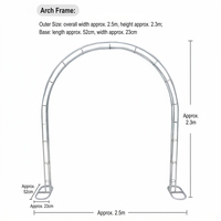 Arche de jardin en acier inoxydable, treillis en fer pour mariage, toile de fond de fleurs en soie, décoration d'événements, support pour plantes grimpantes