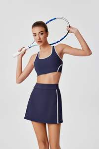 Set di ragazze Fitness gonna palestra <span class=keywords><strong>2</strong></span> pezzi ragazze vestiti da Tennis abiti da palestra o Yoga abito gonna e Set superiore per le donne palestra - Product Image 3